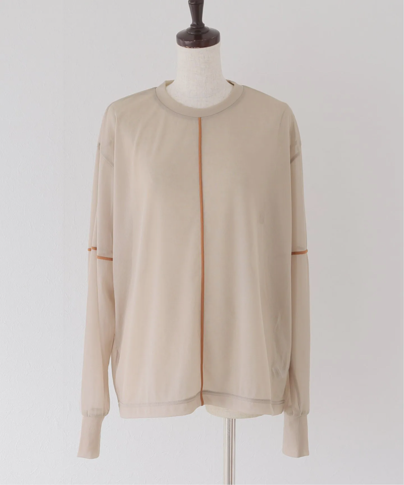 【CLANE/クラネ】SOLID SLEEVE SHEER ：ロングスリーブトップス（JOURNAL STANDARD）