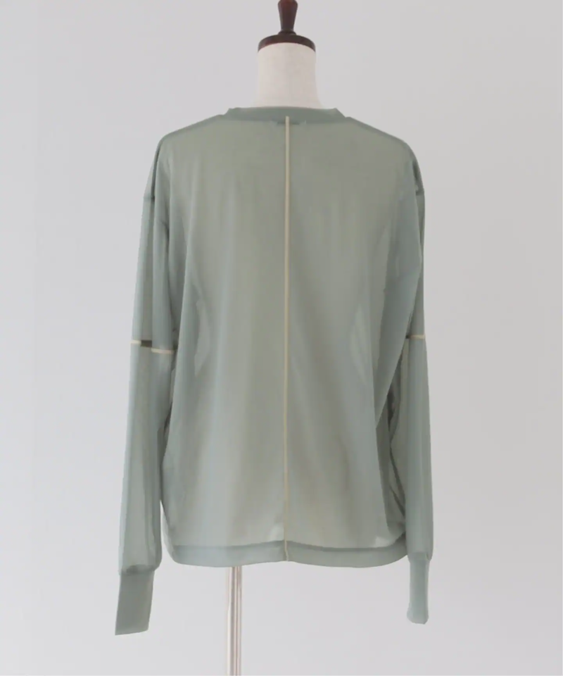 【CLANE/クラネ】SOLID SLEEVE SHEER ：ロングスリーブトップス（JOURNAL STANDARD）