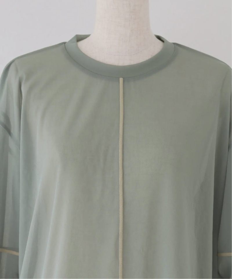 【CLANE/クラネ】SOLID SLEEVE SHEER ：ロングスリーブトップス（JOURNAL STANDARD）