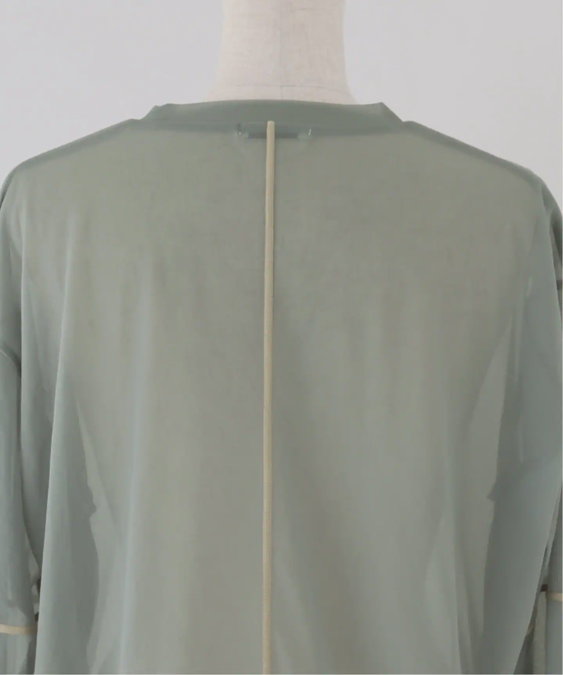 【CLANE/クラネ】SOLID SLEEVE SHEER ：ロングスリーブトップス（JOURNAL STANDARD）