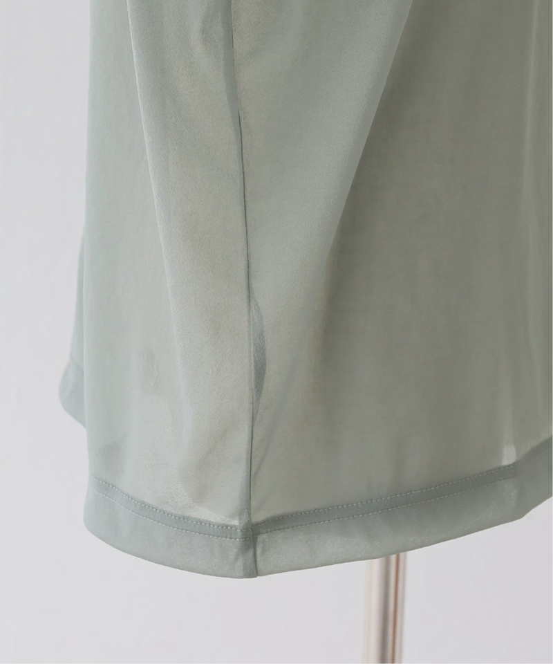 【CLANE/クラネ】SOLID SLEEVE SHEER ：ロングスリーブトップス（JOURNAL STANDARD）