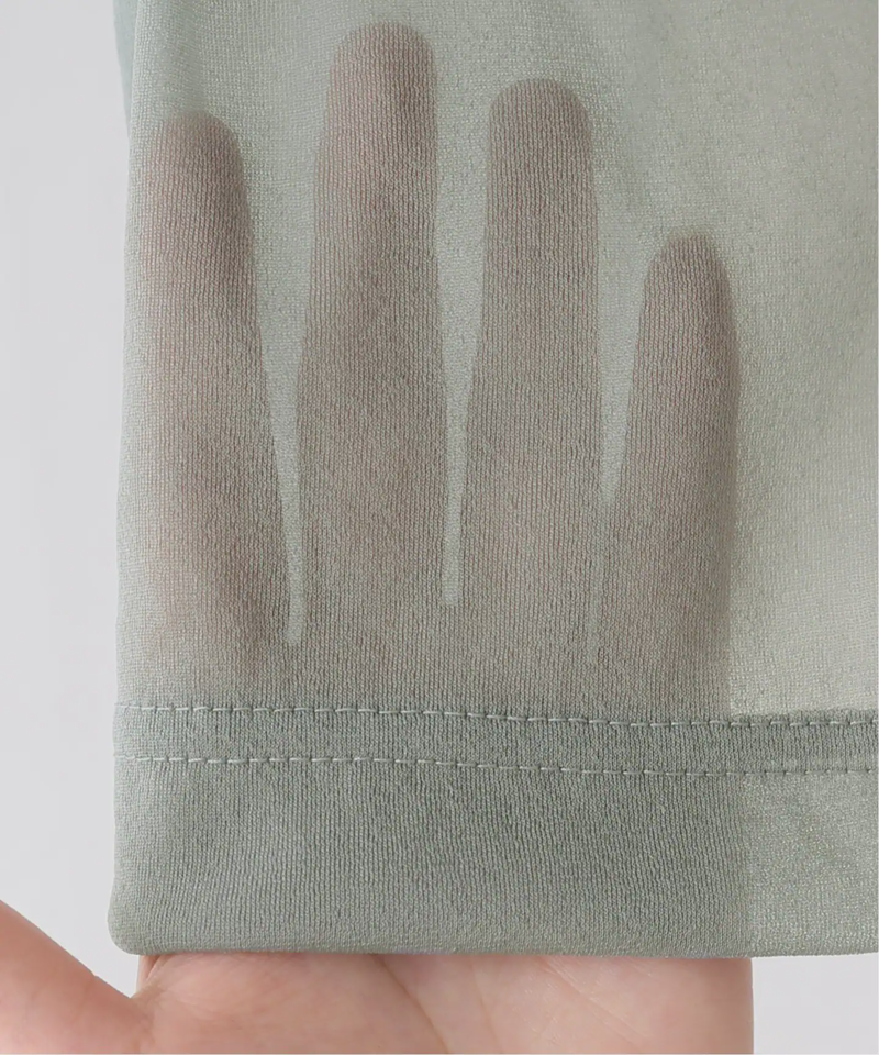 【CLANE/クラネ】SOLID SLEEVE SHEER ：ロングスリーブトップス（JOURNAL STANDARD）