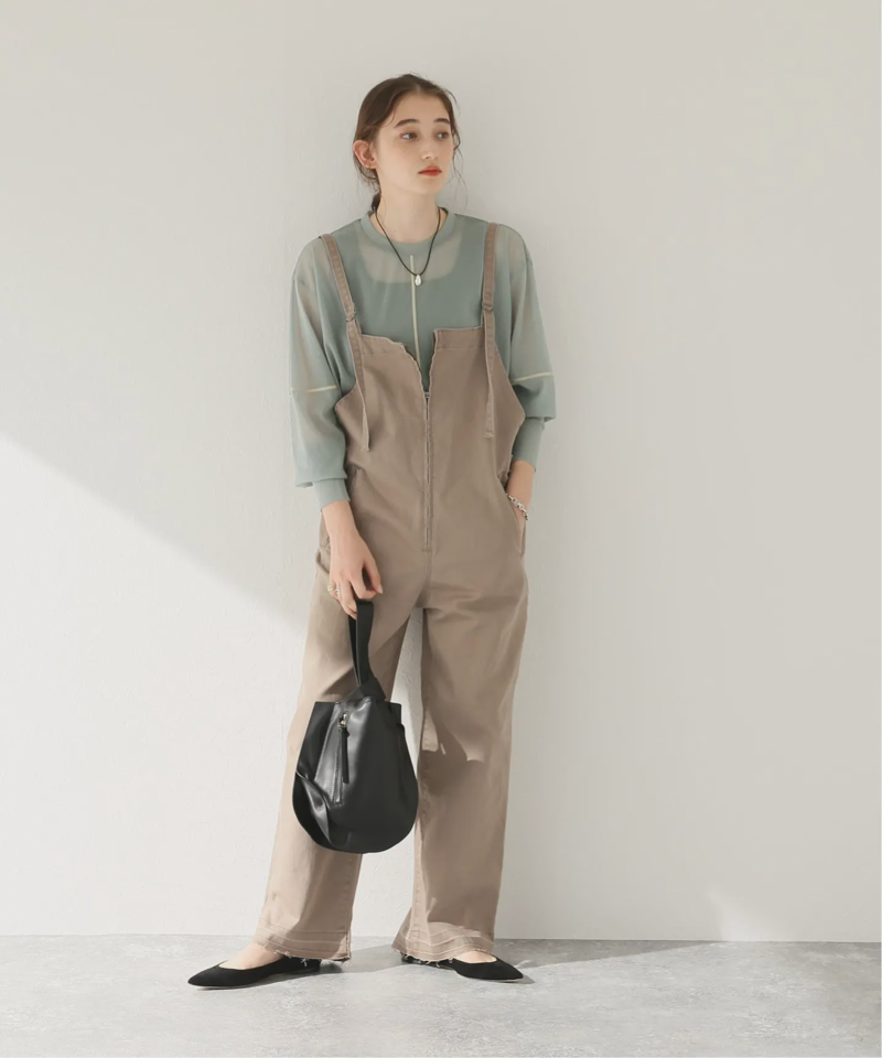 【CLANE/クラネ】SOLID SLEEVE SHEER ：ロングスリーブトップス（JOURNAL STANDARD）