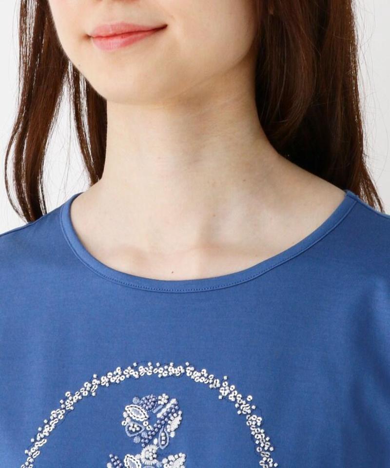 アンカー刺繍クルーネックTシャツ