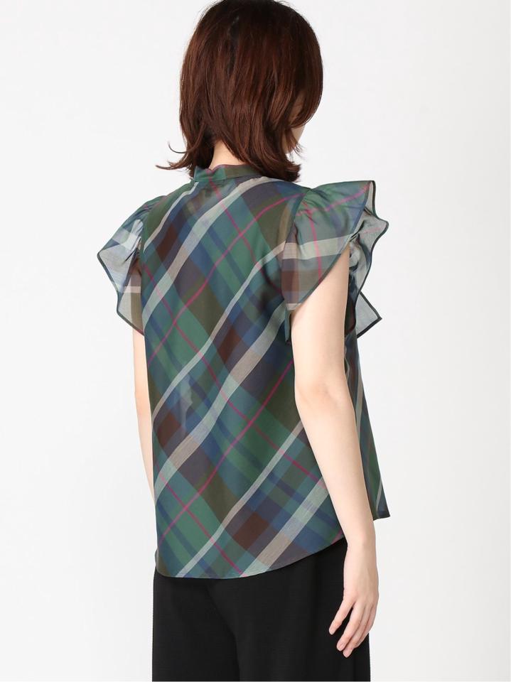 WR58 CHEMISE シアーチェックブラウス（To b. by agnes b.）
