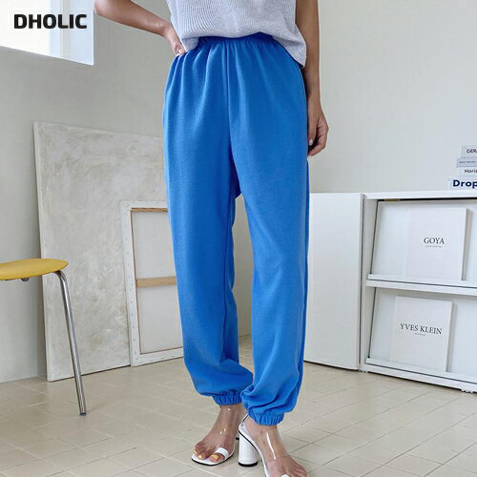 ポケットジョガーパンツ・全6色・a62558 レディース 【pt】韓国 ファッション ボトムス ロング ロングパンツ ハイウエスト ジョガーパンツ やわらかい ゴム ポケット 楽 デイリー 体型カーバー 細身 足長 着痩せ 夏 春