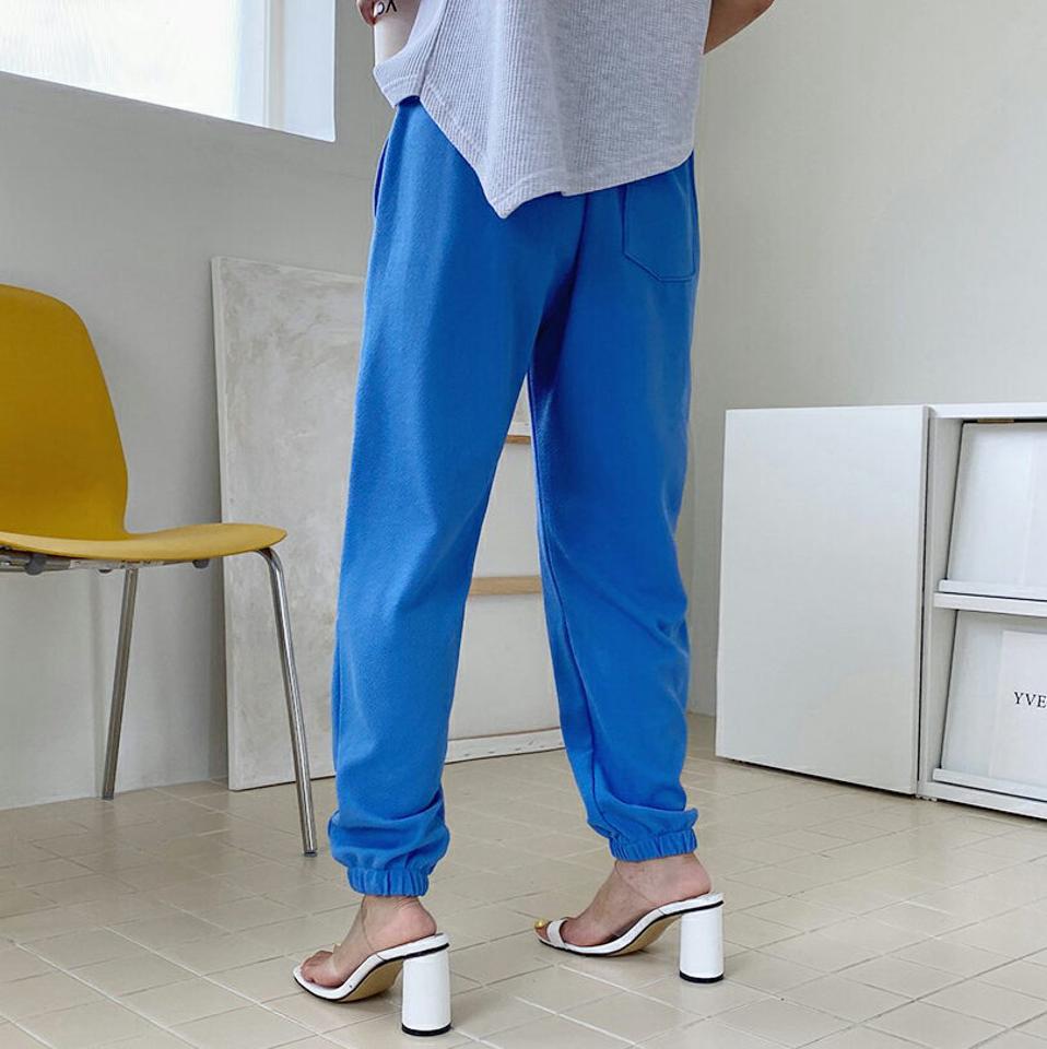 ポケットジョガーパンツ・全6色・a62558 レディース 【pt】韓国 ファッション ボトムス ロング ロングパンツ ハイウエスト ジョガーパンツ やわらかい ゴム ポケット 楽 デイリー 体型カーバー 細身 足長 着痩せ 夏 春