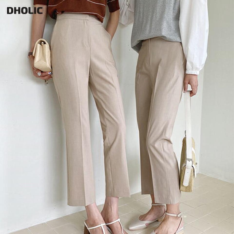 2TYPEスリムスラックス・全3色・b62557 レディース 【pt】韓国ファッション ボトムス ロング ロングパンツ ハイウエスト フィット 美脚 スリム スラックス 結婚式 ショート タイト 細身 足長 着痩せ 夏 春