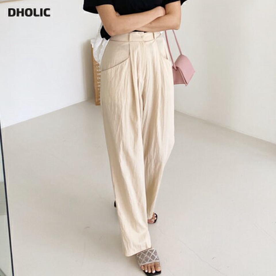 ワイドストレートパンツ・全4色・t69572 レディース 【pt】パンツ ズボン ロングパンツ ストレート ワイド 単色 無地 シンプル カジュアル ラフ 春 夏 韓国 ファッション ハイホリHIHOLLI