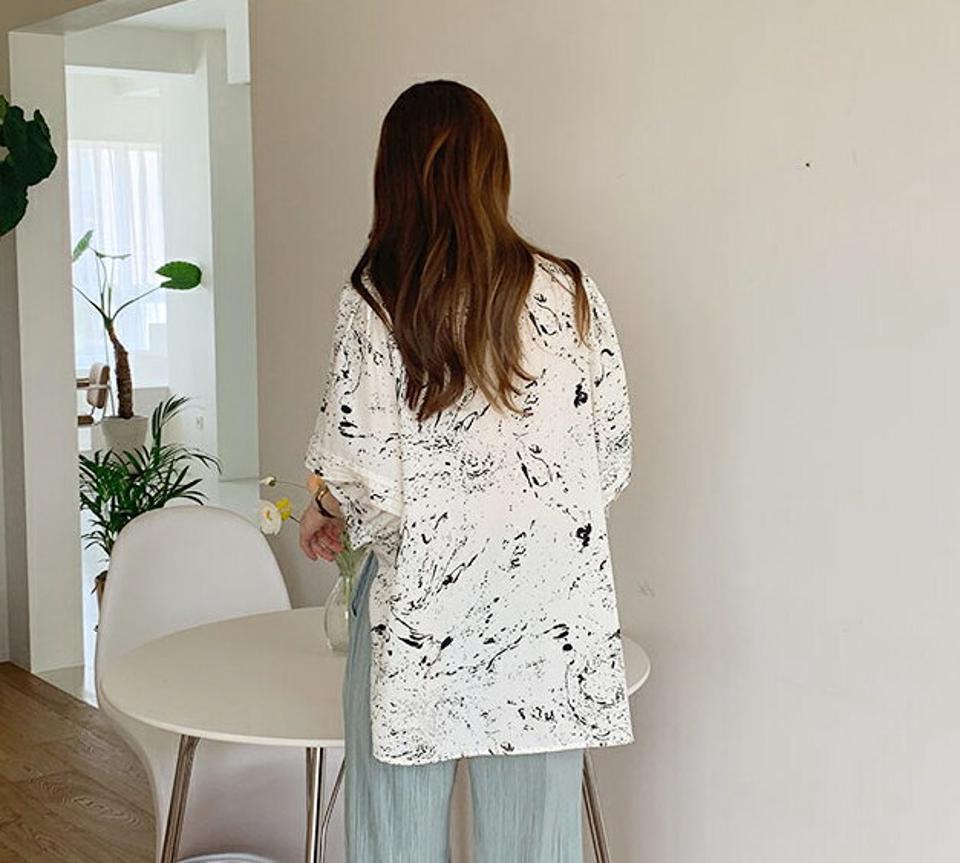 パターンコントラストニット・全3色・b69555 レディース 【tops】トップス ニット ニットトップス 半袖 ハーフスリーブ コントラスト 柄 パフスリーブ パフ袖 春 夏 韓国 ファッション ハイホリHIHOLLI