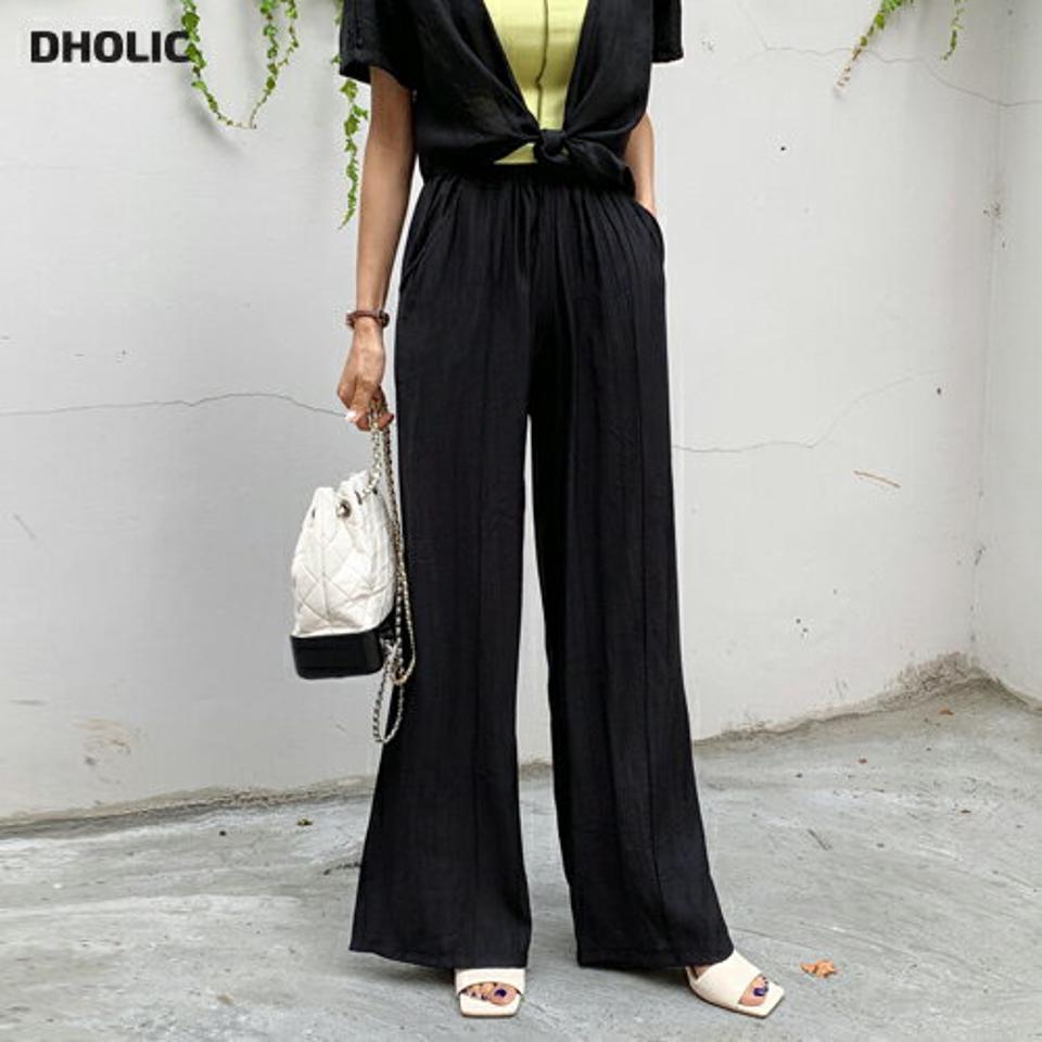 リンクルパンツ・全3色・t64537 レディース 【pt】韓国 ファッション ボトムス ロング ロングパンツ ストレート 楽ちん ワイドパンツ ワイド ゴム ハイウエスト スリム ルーズ ゆったり 体型カーバー 細身 足長 着痩せ 夏 春