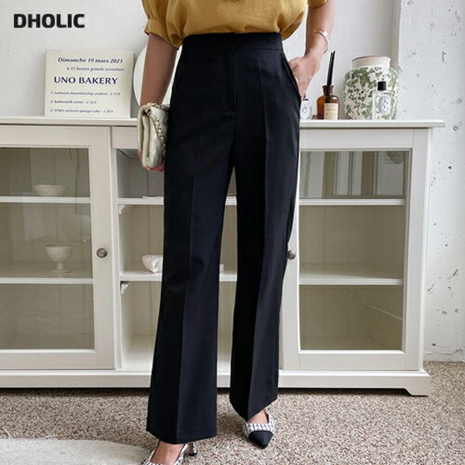 ハイウエストスラックスパンツ・全2色・t64544 レディース 【pt】韓国 ファッション ボトムス ロング ロングパンツ ストレート スラックス オフィス オフィスカジュアル ハイウエスト スリム 体型カーバー 細身 足長 着痩せ 夏 春