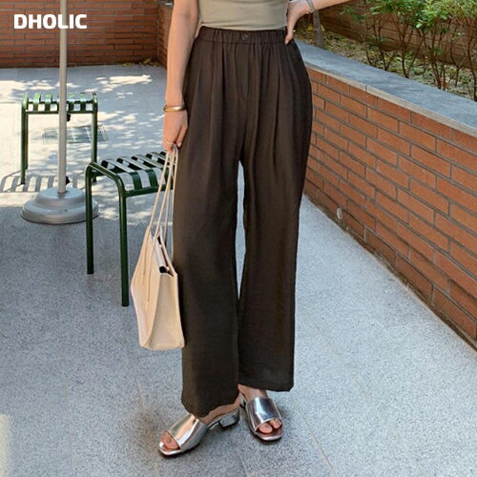 モダール混ワイドパンツ・全4色・t69605 レディース 【pt】パンツ ズボン ロングパンツ ワイド モダール 単色 無地 シンプル ベーシック ウエストゴム カジュアル ラフ 春 夏 韓国 ファッション ハイホリHIHOLLI