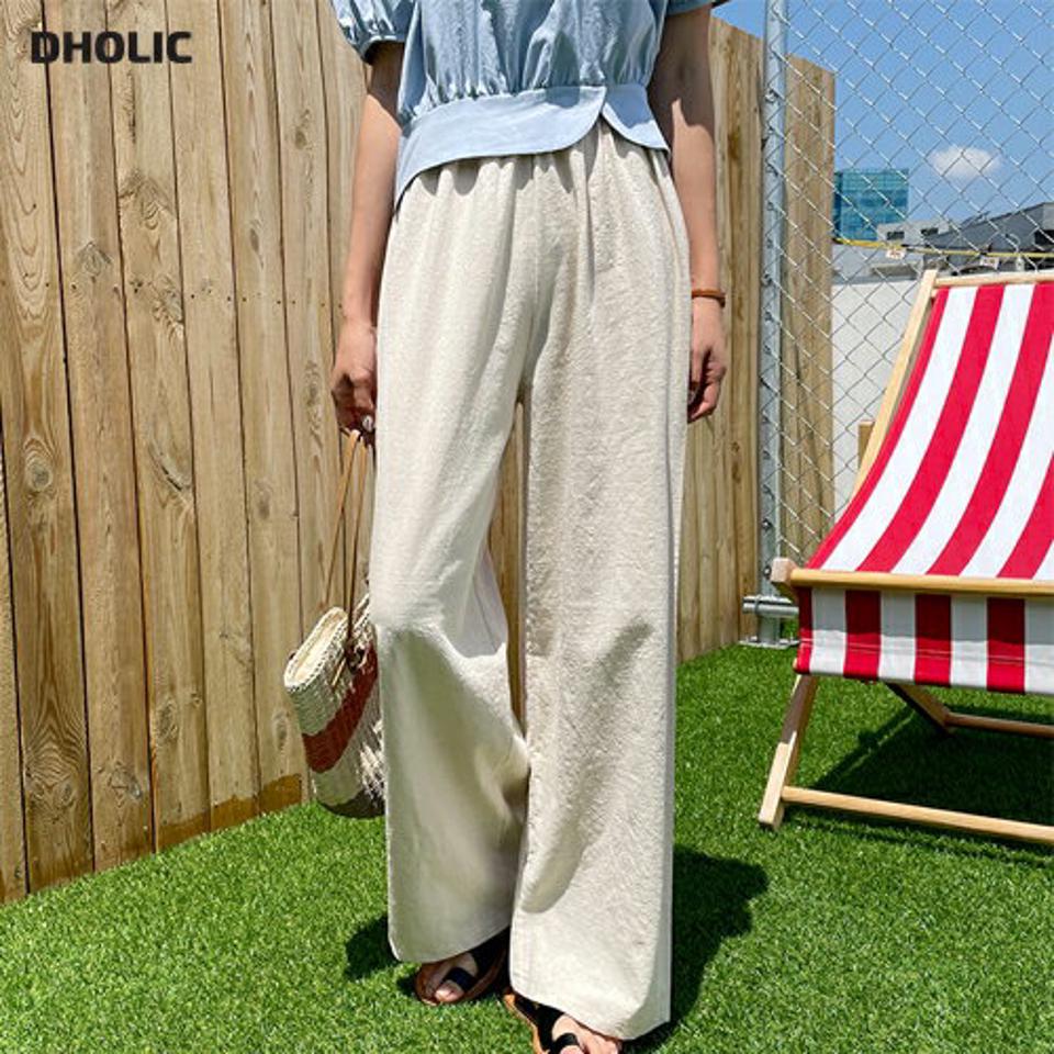 ウエストゴムパンツ・全4色・t64644 レディース 【pt】韓国 ファッション ボトムス パンツ ロング ロングパンツ ベーシック ワイド 足長 ルーズ ゆったり デイリー 細身 着痩せ 体型カーバー ストレート ゴム 春 夏 NIJU