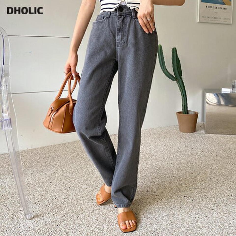 テーパードデニムパンツ・全2色・t64776 レディース 【pt】韓国 ファッション ボトムス パンツ ロング ロングパンツ ベーシック コットン デニムパンツ デニム ルーズ ワイド ゆったり カジュアル 足長 細身 着痩せ 体型カーバー 春 夏 NIJU