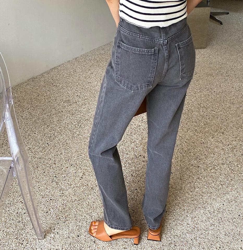 テーパードデニムパンツ・全2色・t64776 レディース 【pt】韓国 ファッション ボトムス パンツ ロング ロングパンツ ベーシック コットン デニムパンツ デニム ルーズ ワイド ゆったり カジュアル 足長 細身 着痩せ 体型カーバー 春 夏 NIJU