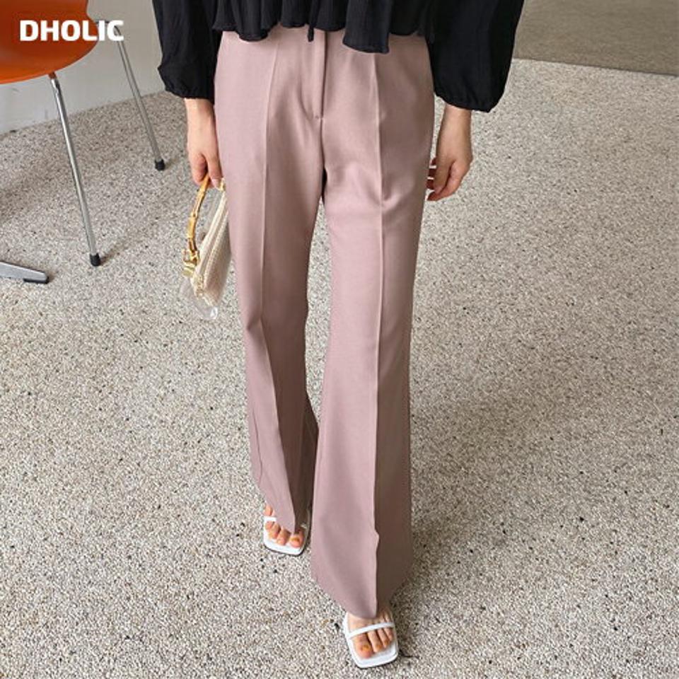 スリムフレアスラックスパンツ・全2色・t64765 レディース 【pt】韓国ファッション ボトムス パンツ ロング ロングパンツ スラックス フレア カラーパンツ スリム フィット タイト オフィス オフィス ピンク 着痩せ 春 夏 NIJU 高見え ボトムス 人気