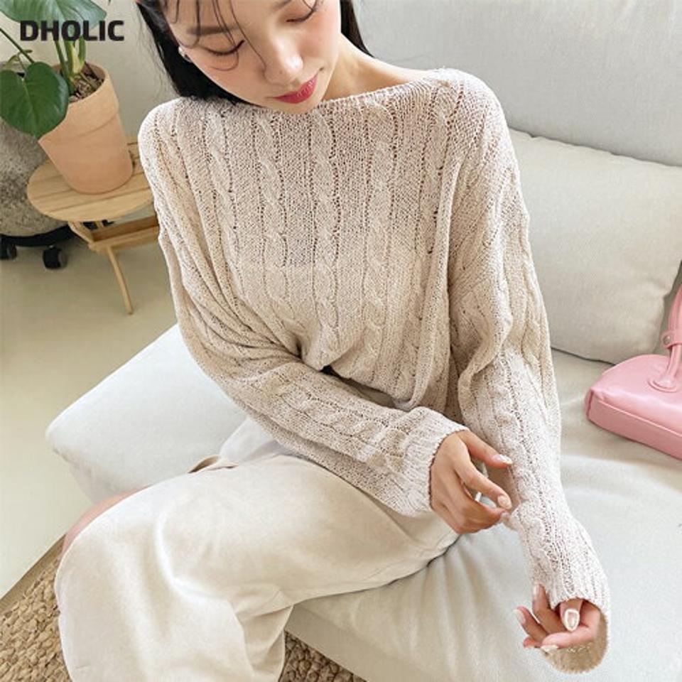 ボートネックツイストニット・全3色・t64649 レディース 【tops】韓国 ファッション トップス ニット 長袖 カジュアル ツイスト シンプル ボートネック ロングスリーブ 細身 体型カーバー ガーリー デイリー 春 夏 NIJU
