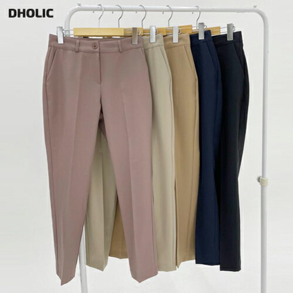 【マラソン特価】カラースリムスラックス・全5色・t69745 レディース 【pt】スラックス パンツ ロングパンツ 無地 シンプル ベーシック カラーパンツ 大人 オフィス きれいめ ハイウエスト バズ 結婚式 ピンク ベージュ 春 夏 韓国ファッション ハイホリHIHOLLI 人気 セール