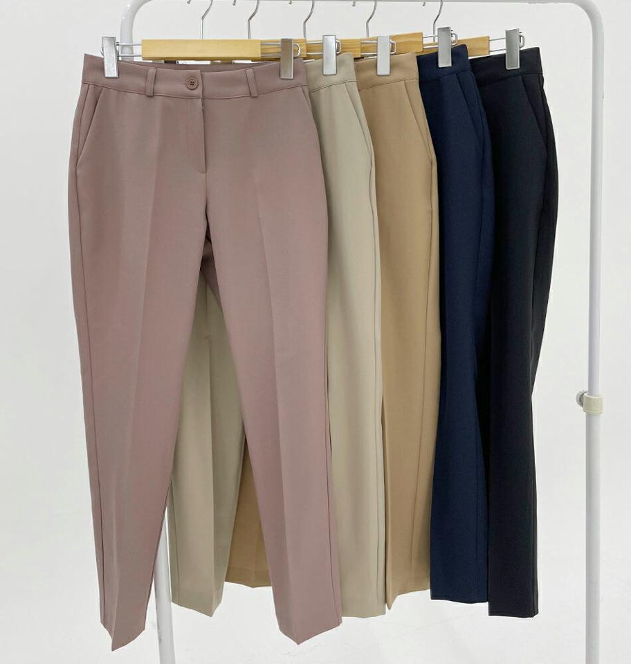 【マラソン特価】カラースリムスラックス・全5色・t69745 レディース 【pt】スラックス パンツ ロングパンツ 無地 シンプル ベーシック カラーパンツ 大人 オフィス きれいめ ハイウエスト バズ 結婚式 ピンク ベージュ 春 夏 韓国ファッション ハイホリHIHOLLI 人気 セール