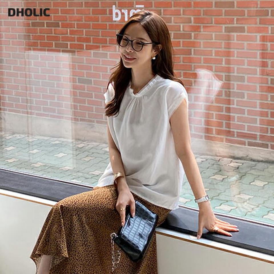 メッシュラインブラウス・全3色・b69729 レディース 【bl】トップス ブラウス メッシュ ギャザー フレンチスリーブ ショートスリーブ 単色 無地 大人 シンプル フェミニン 透け感 春 夏 韓国 ファッション ハイホリHIHOLLI