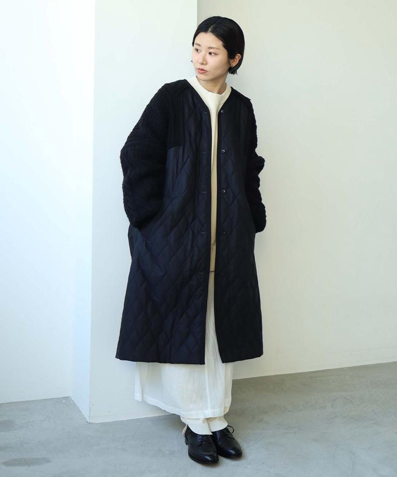 〇ニット × キルティングコート（cardo fabrica）
