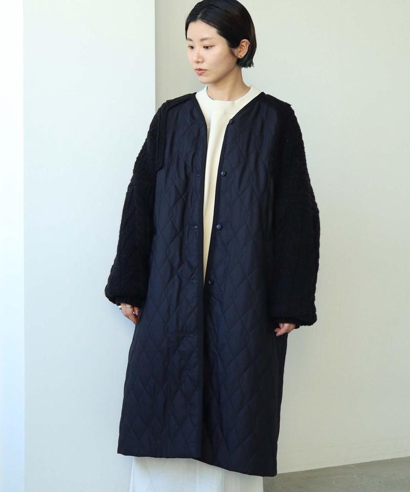 〇ニット × キルティングコート（cardo fabrica）