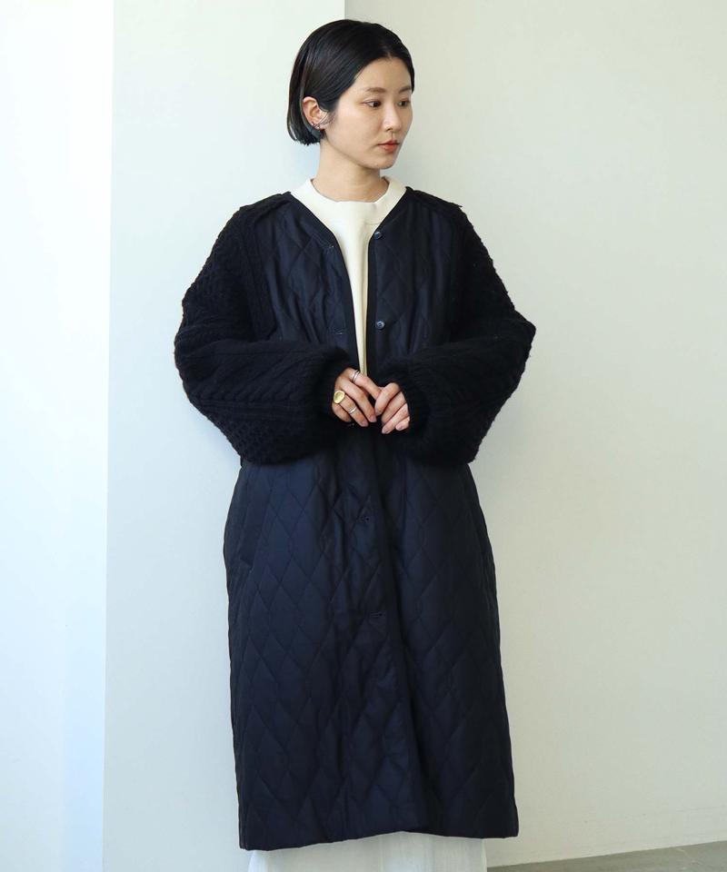 〇ニット × キルティングコート（cardo fabrica）