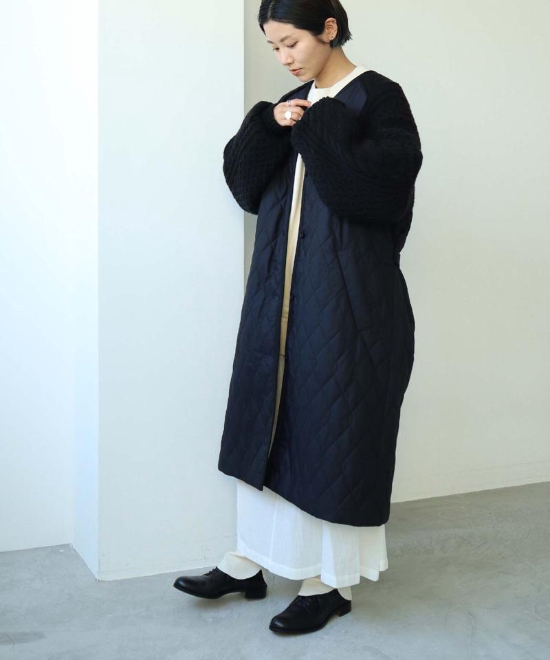〇ニット × キルティングコート（cardo fabrica）