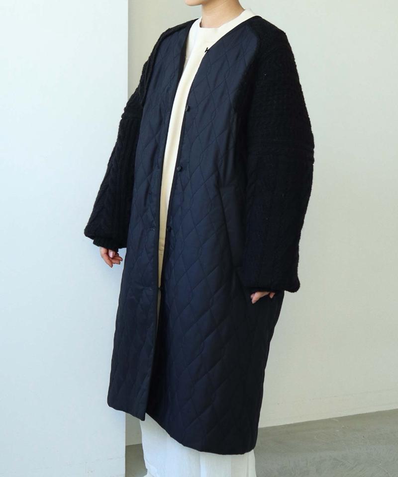 〇ニット × キルティングコート（cardo fabrica）