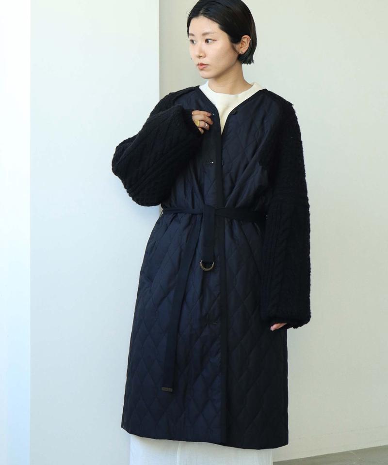 〇ニット × キルティングコート（cardo fabrica）
