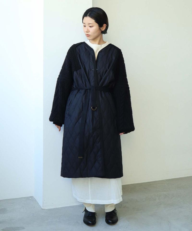 〇ニット × キルティングコート（cardo fabrica）