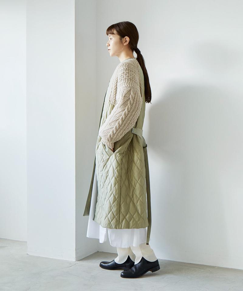 〇ニット × キルティングコート（cardo fabrica）