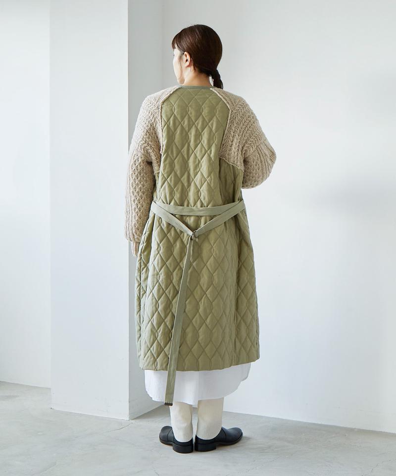〇ニット × キルティングコート（cardo fabrica）