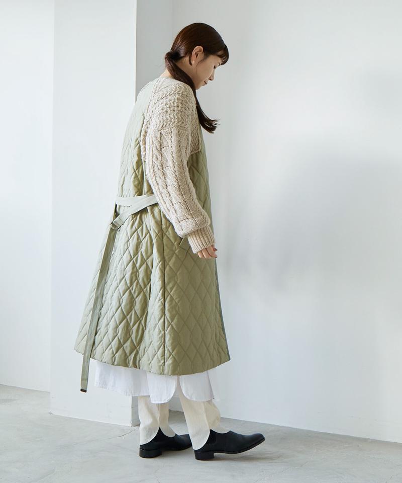 〇ニット × キルティングコート（cardo fabrica）