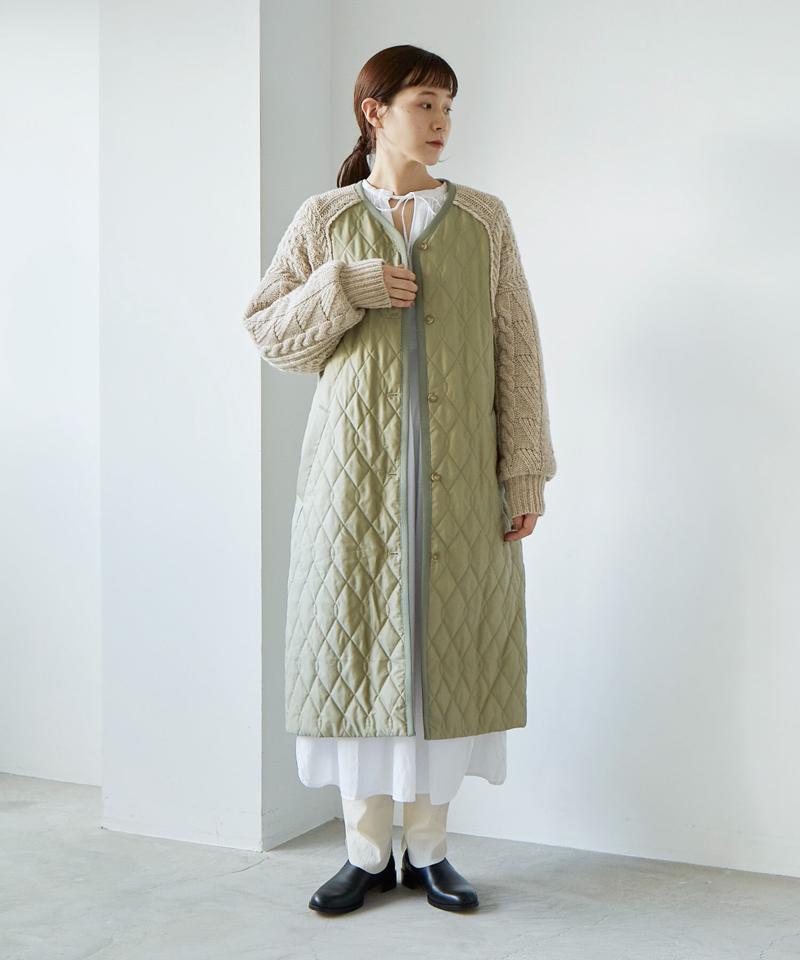 〇ニット × キルティングコート（cardo fabrica）