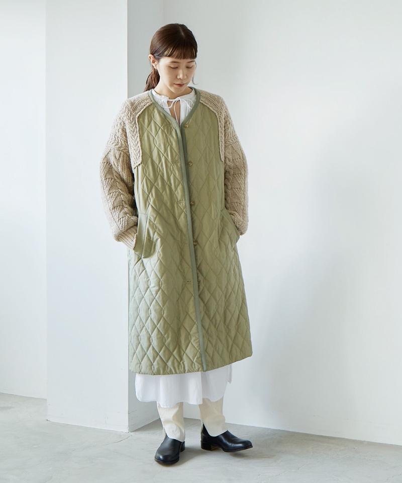 〇ニット × キルティングコート（cardo fabrica）
