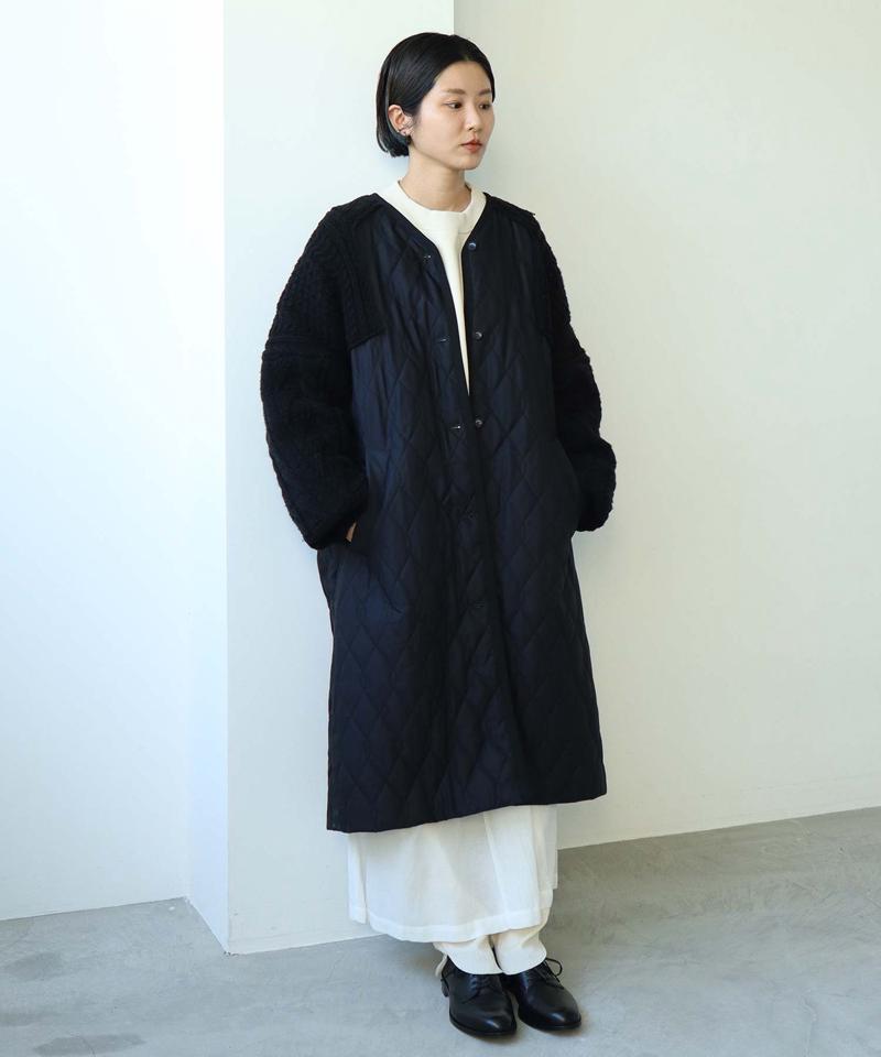 〇ニット × キルティングコート（cardo fabrica）