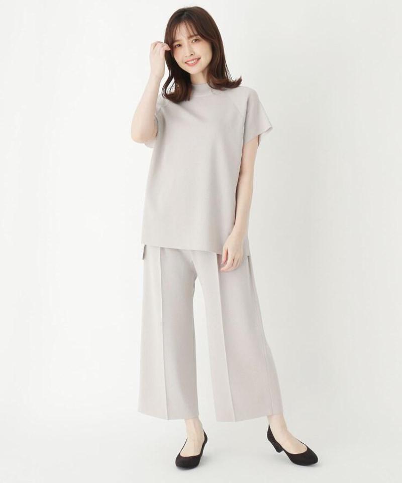アセテート混ニットパンツ