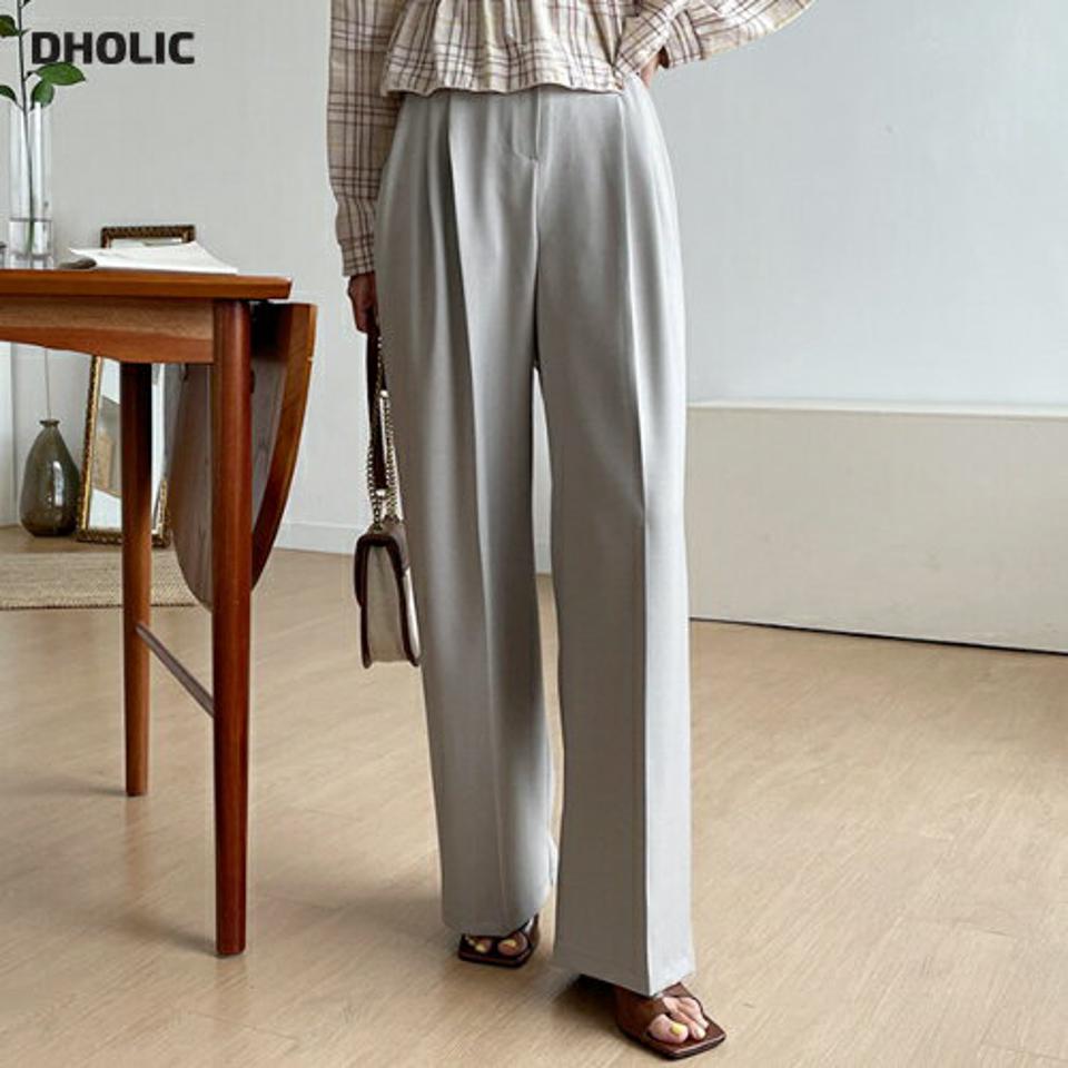 ワイドスラックスパンツ・全3色・t62596 レディース 【pt】韓国 ファッション ボトムス ロング ロングパンツ ベーシック ワイド スラックス ツータック ルーズ ゆったり 楽ちん ゴム 体型カーバー 細身 足長 着痩せ 夏 春