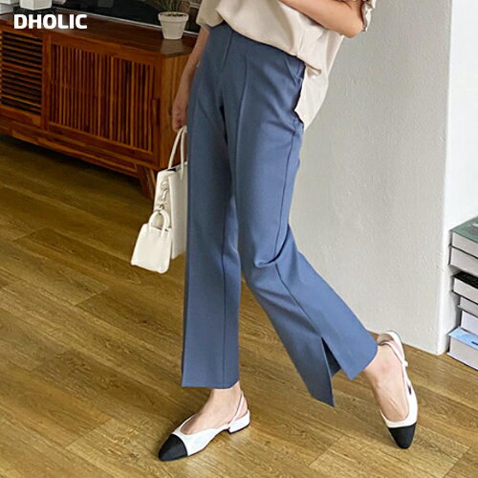 サイドスリットスラックス・全3色・t00523 レディース 【pt】韓国 ファッション ボトムス パンツ ロング ロングパンツ サイドスリット スラックス スリット ベーシック 美脚 足長 細身 着痩せ 体型カーバー オフィスカジュアル 春 夏 NIJU