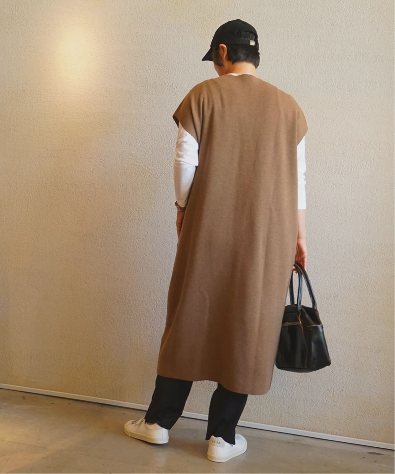 CASH WOOLミラノリブ Vネックノースリーブワンピース◆（journal standard luxe）