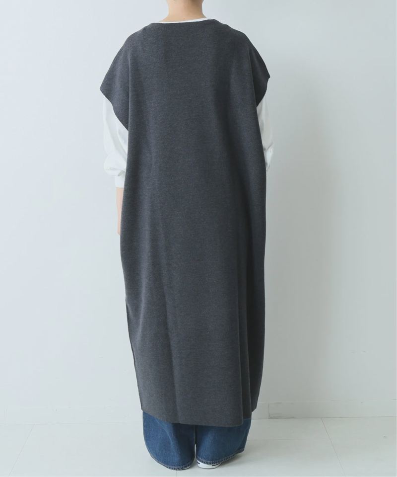 CASH WOOLミラノリブ Vネックノースリーブワンピース◆（journal standard luxe）