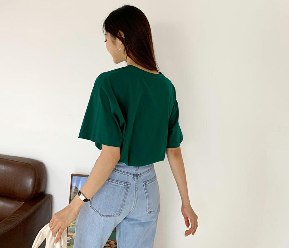 Analog life半袖Tシャツ・全4色・b65759 レディース 【tops】韓国ファッション トップス Tシャツ 半袖 コットン レタリング ラウンドネック スリム フィット オールシーズン 体型カーバー デイリー カジュアル 夏 春