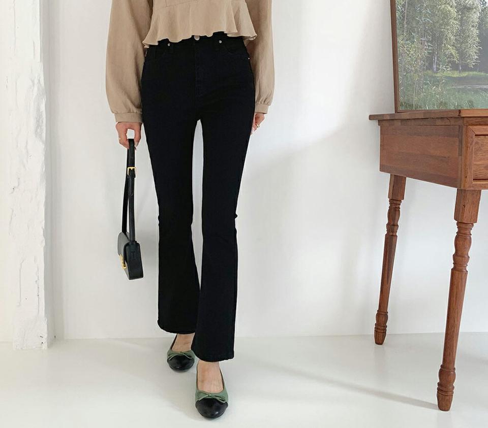 フレアパンツ・全1色・t65790 レディース 【pt】韓国ファッション ボトムス ロング ロングパンツ ベーシック 美脚 スキニー フレア ハイウエスト コット フィット タイト 着痩せ オフィスカジュアル 夏 春