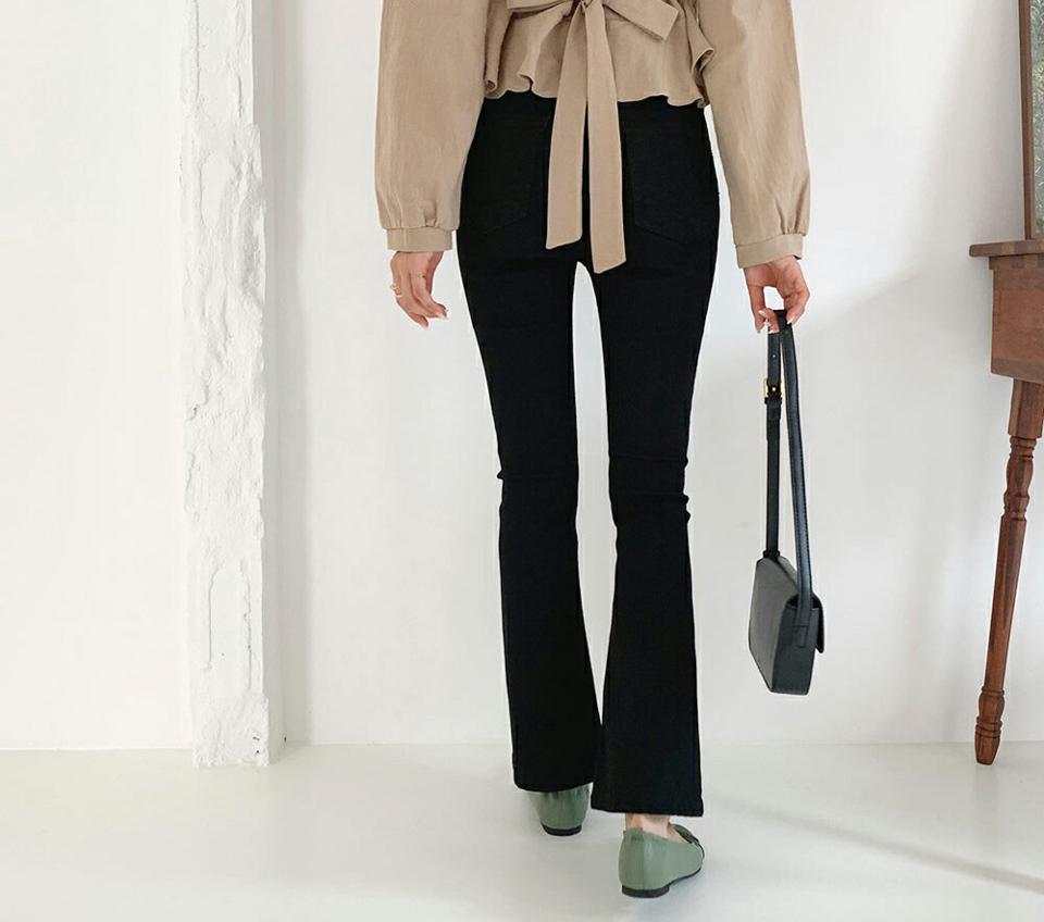 フレアパンツ・全1色・t65790 レディース 【pt】韓国ファッション ボトムス ロング ロングパンツ ベーシック 美脚 スキニー フレア ハイウエスト コット フィット タイト 着痩せ オフィスカジュアル 夏 春