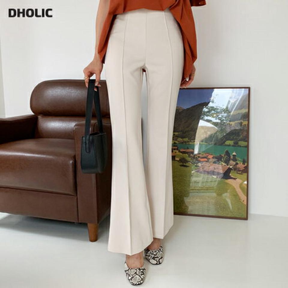 即日配送 ハイウエストフレアパンツ・全2色・t65766 レディース 【pt】韓国ファッション ボトムス ロング ロングパンツ 美脚 スキニー フレア ハイウエスト センタープレス フィット タイト 細身 足長 着痩せ オフィス 夏 春