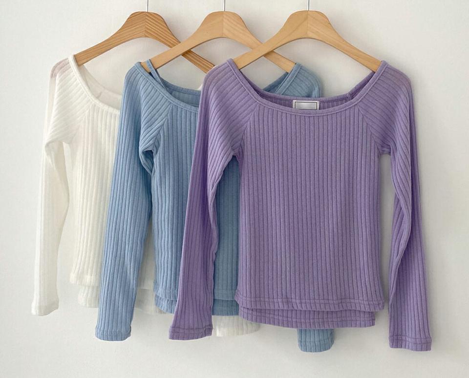 リブキャミソール&TシャツSET・全4色・t62614 レディース 【tops】韓国 ファッション トップス Tシャツ 長袖 キャミソール セット ラウンドネック ラグランデザイン スクエアネック リブ フィット ベーシック デイリー 体型カバー 細身 フェミニン 夏 春