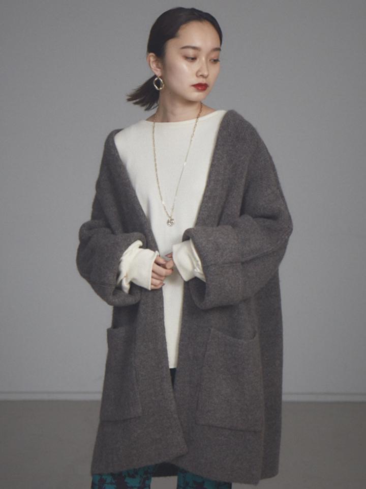 【展開店舗限定】ボリュームニットコート