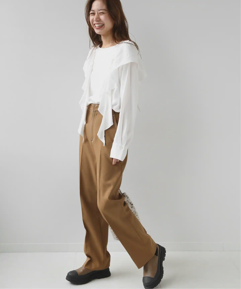 レーヨンカルゼラッフルブラウス◆（JOURNAL STANDARD relume）